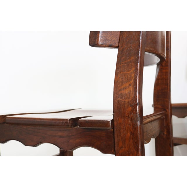 1970s Brutalist Razor Back Chairs by Henning Kjaernulf, 1970, Set of 6 For Sale - Image 5 of 12