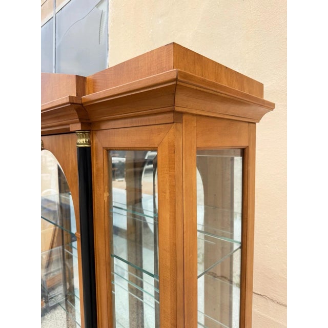 Brown Thomasville Grand Classics Neoclassical Cherry Biedermeier Curio China Cabinet A For Sale - Image 8 of 18