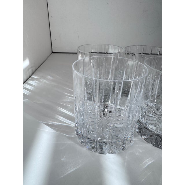 A handsome set of rocks glasses. These are very RL in style. They hold 10 ounces. Unmarked.