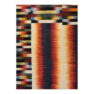 Handwoven Scandinavian Style Kilim Area Rug 9’11” X 13’4″ For Sale