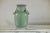Celadon Glazed Ceramic Vase with Applied Fruit and Foliate Decoration and Scalloped Rim For Sale - Image 10 of 12