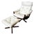 Set of Vintage Norwegian Rosewood Relax Armchair and Ottoman, 1970 For Sale