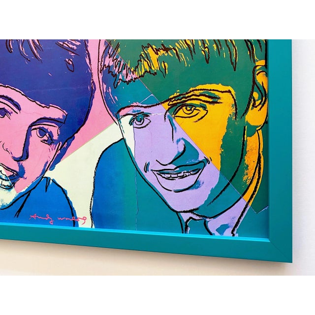 Andy Warhol Vintage 1980 First Edition Lithograph Print " the Beatles " Framed Pop Art Poster For Sale - Image 12 of 13