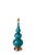 This vintage triple gourd shaped table lamp is glazed with multiple shades of blue and green with brass fittings and base....