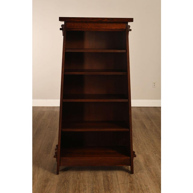 Stickley Mission Collection Oak Open Bookcase Shelf Cabinet For Sale - Image 17 of 18