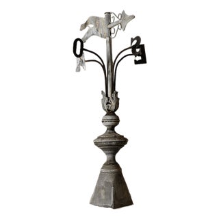 18th Century French Zinc Finial For Sale