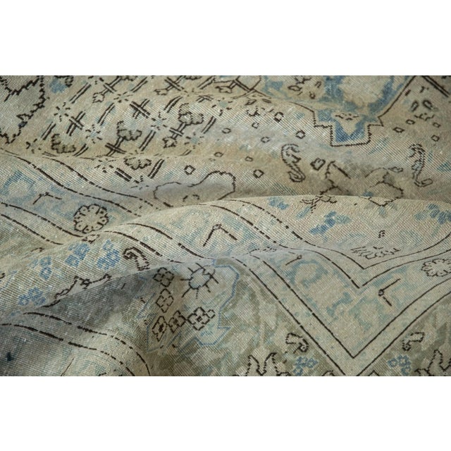 Vintage Distressed Tabriz Carpet - 9'2" X 12'3" For Sale - Image 11 of 12