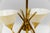 Mid-Century 5-Light Glass & Brass Ceiling Lamp, 1950s For Sale - Image 15 of 16