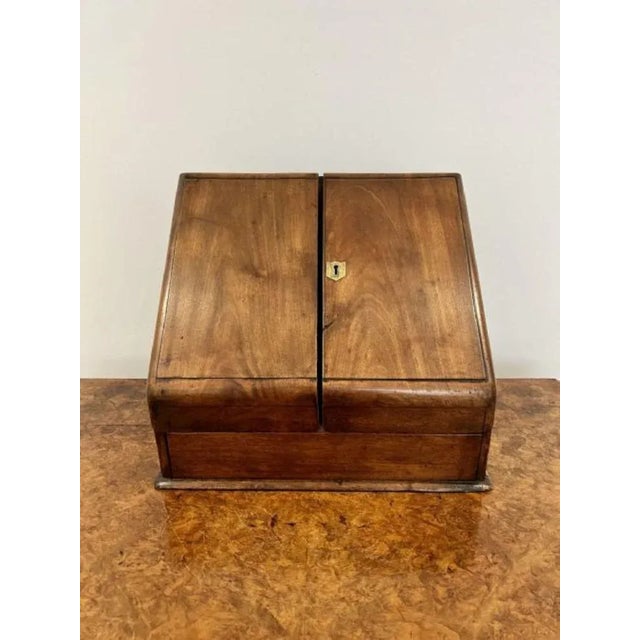 Brown Victorian Mahogany Stationary Box, 1860s For Sale - Image 8 of 8