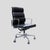 Charles Eames design Soft pad EA 219 highback rest by Vitra, black leather upholstery , Aluminium frame ca. 1990s*seat...