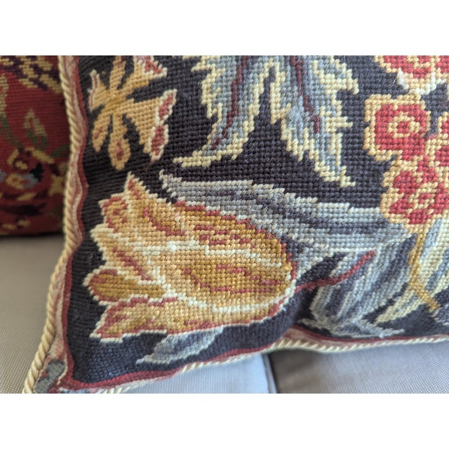 Orvieto Floral Tapestry Needlepoint Decorative Pillow For Sale - Image 11 of 17