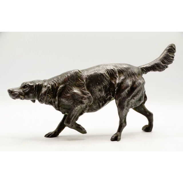 Antique French Sporting Dog Sculpture For Sale - Image 4 of 10