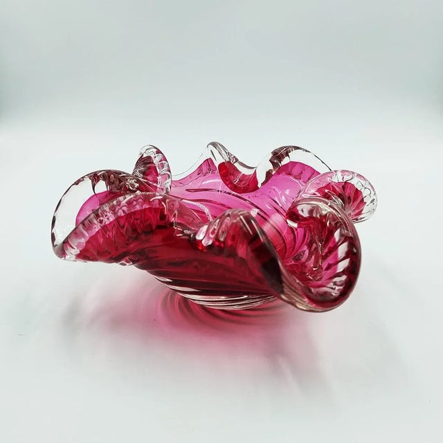 1960s Astonishing Pink Ashtray or Catch-All in Murano Glass For Sale - Image 4 of 6