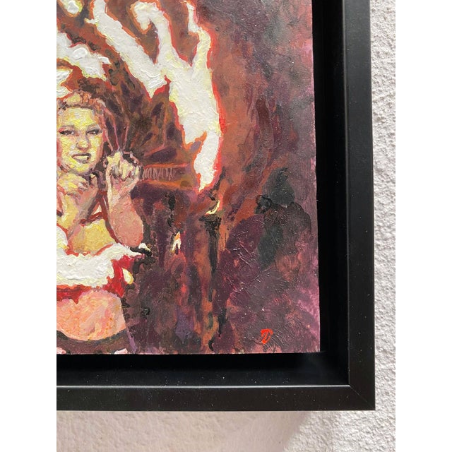 Early 21st Century Vera Fire Dancer by Delton Demarest | Mixed Media Artwork of a woman performing with fire. For Sale - Image 5 of 5