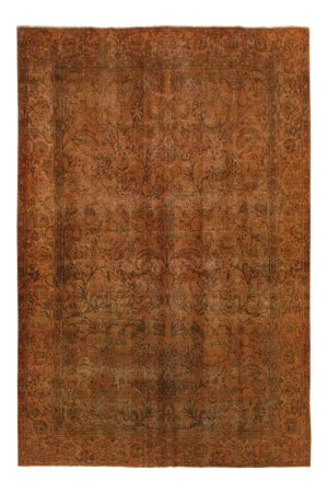 1960s 1960s Vintage Orange/Brown Wool Rug
