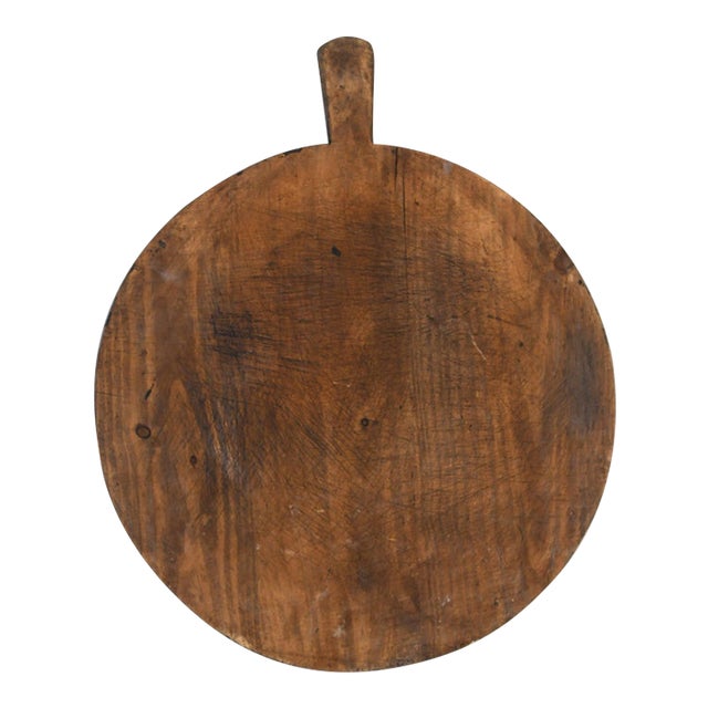 Antique European Round Carved Breadboard - Large II For Sale