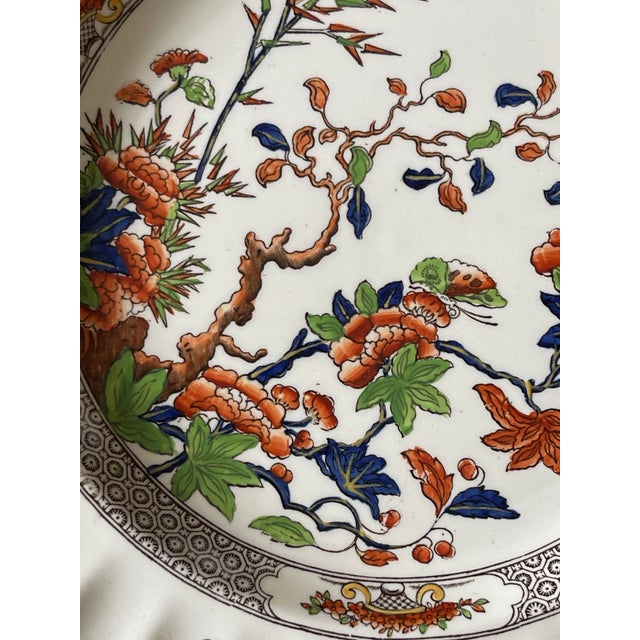 19th C. English Copeland Spode Chinoiserie Cabinet Plates, a Pair For Sale - Image 10 of 11