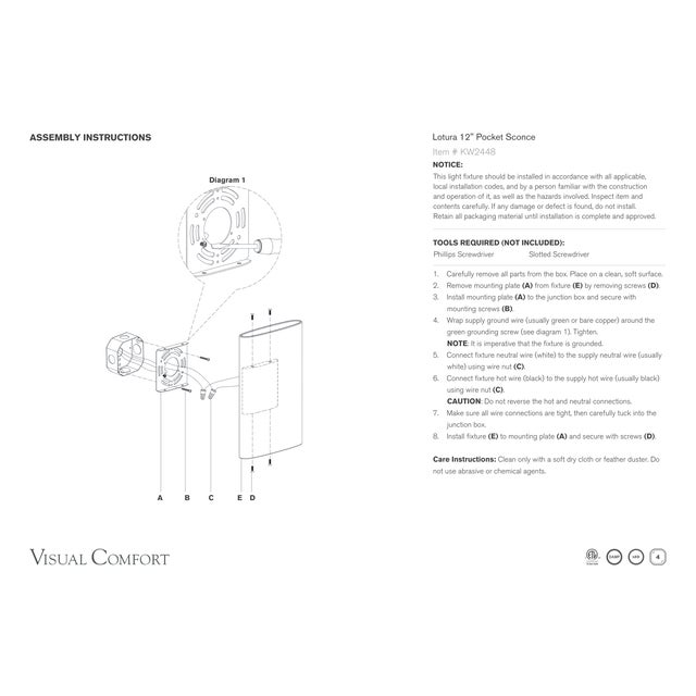 Visual Comfort Kelly Wearstler for Visual Comfort Signature Lotura 12" Pocket Sconce in Museum White For Sale - Image 4 of 4