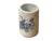 Ceramic Chinese Distressed White Porcelain Blue Warrior Horse Graphic Holder Vase For Sale - Image 7 of 10