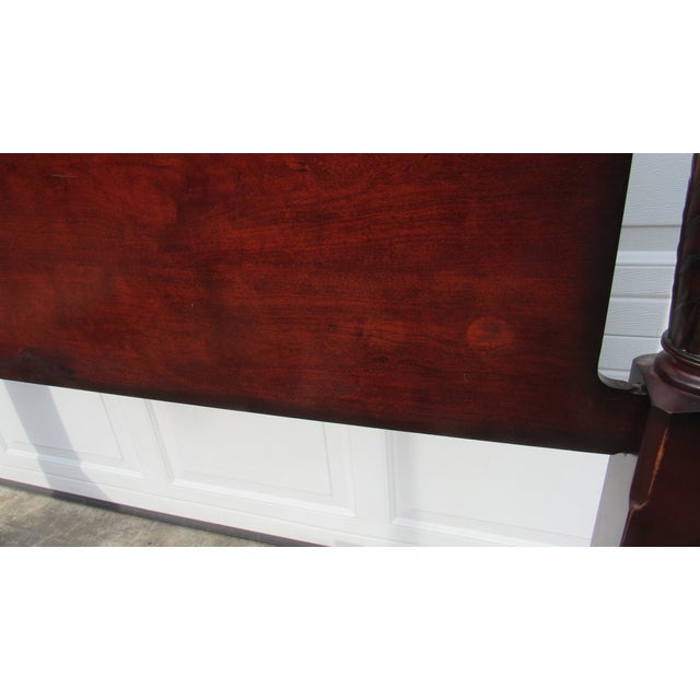 1980s 1980s Bombay Poster Mahogany Designer Queen Size Bed For Sale - Image 5 of 7