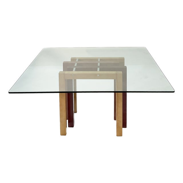 Vintage Dining Table in Veneered and Lacquered Wood by Giovanni Offredi, 1990s For Sale