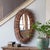 Farmhouse Matthew Izzo Home Oval Rolling Pin Wood Framed Mirror For Sale - Image 3 of 3
