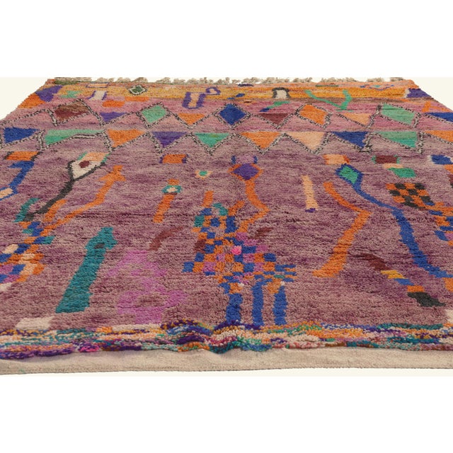 Tribal Contemporary Boujad Moroccan Rug, 08'04 X 11'02 For Sale - Image 3 of 10