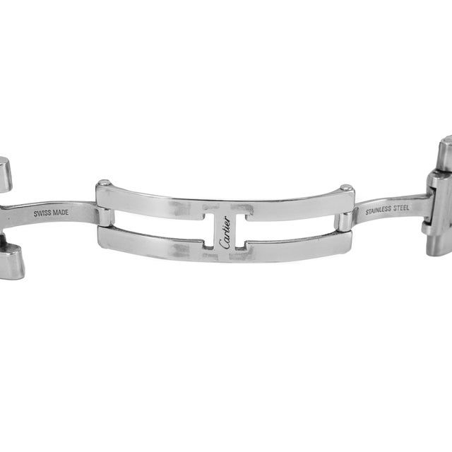 Cartier 21 Chronoscaph 38mm 2424 Black Silver Sub Roman Bezel Steel Quartz Watch For Sale In Houston - Image 6 of 9