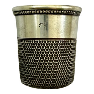 Simons Bros. Sterling Silver Thimble Two Oz. Jigger Measure Bar Tool For Sale