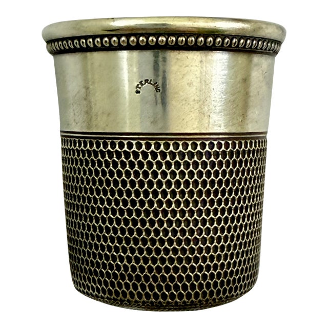 Simons Bros. Sterling Silver Thimble Two Oz. Jigger Measure Bar Tool For Sale