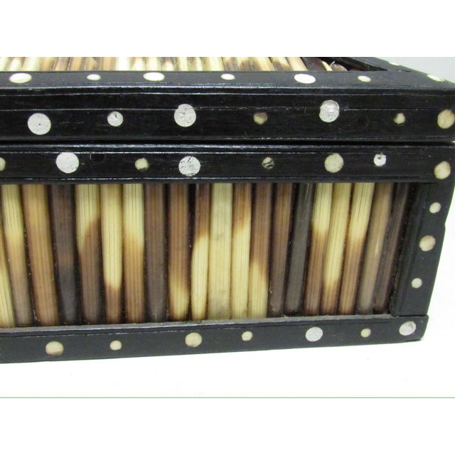 Black Antique Anglo Indian Porcupine Quill Box For Sale - Image 8 of 12