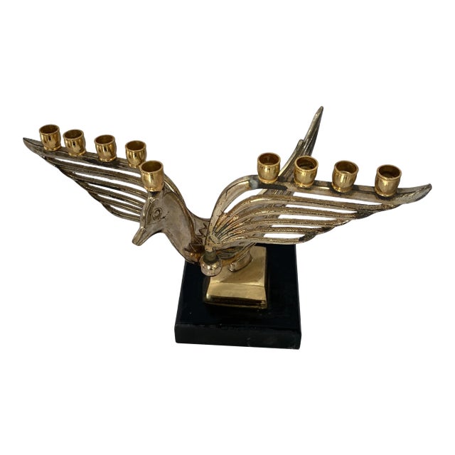 1970s Gold Petite Bird Candle Holder For Sale