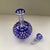 Late 19th Century Antique Cut Crystal Decanter With Cobalt Blue Thumbprint Design For Sale - Image 5 of 6