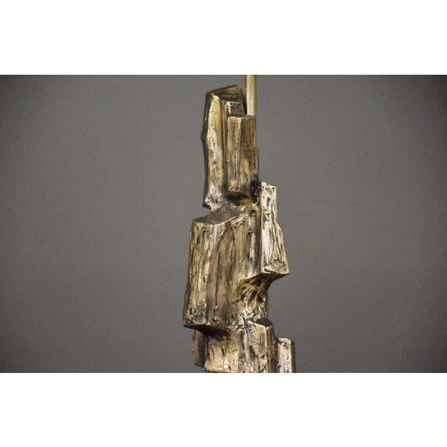 Laurel Lamp Company 1970s Brutalist Bronze Table Lamp by Richard Barr for Laurel For Sale - Image 4 of 8