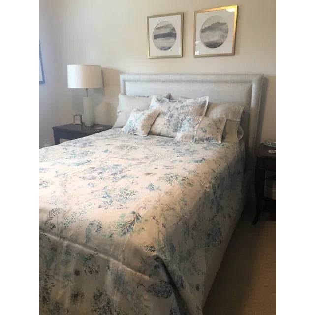 Textile Queen Linen Duvet and Pillow Shams - Set of 5 For Sale - Image 7 of 12