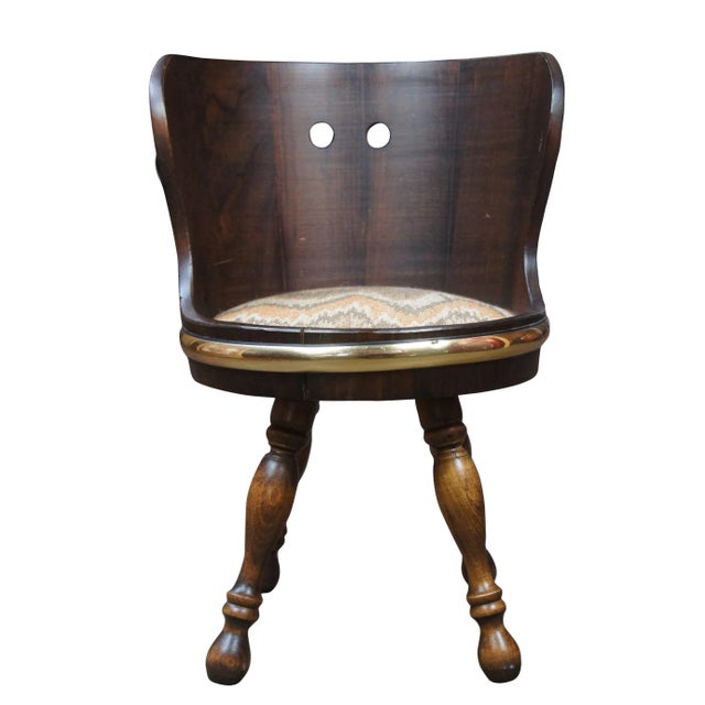 Rustic Early 20th Century Vintage Firkin Sugar Bucket Barrel Back Childs Chair For Sale - Image 3 of 13