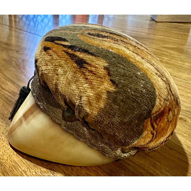 Antique Bovine Pin Cushion For Sale - Image 4 of 5