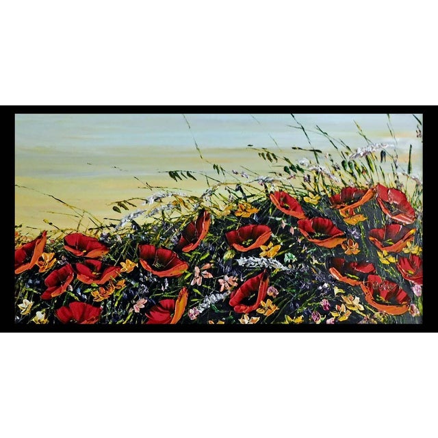 Impressionist Maya Eventov "Untitled" Original Acrylic on Canvas, H.Signed For Sale - Image 3 of 9