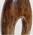 Brown Vintage Extra Tall Organic Wood and Bone Mid Century Modern Open Oval Black Shade Table Lamps - a Pair For Sale - Image 8 of 15