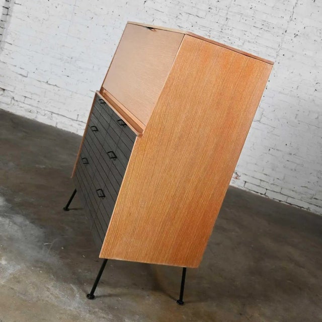Vintage Mid-Century Modern Mengel Drop Front Secretary Desk by Raymond Loewy For Sale - Image 6 of 13