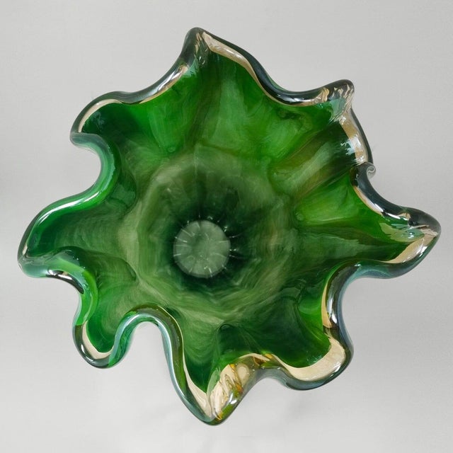 Murano Glass Fazzoletto Vase from Dogi, Italy, 1970s For Sale - Image 6 of 9