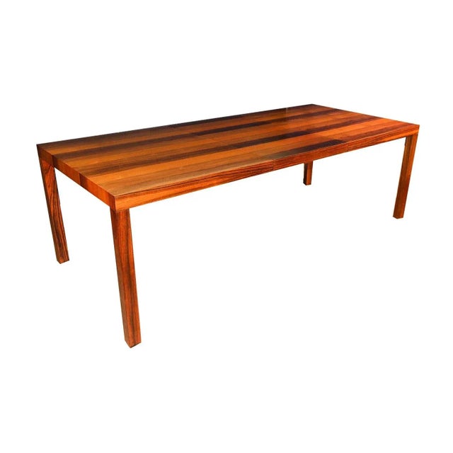1960s Dyrlund of Denmark Mid Century Danish Parsons Tri-Wood Dining Table For Sale - Image 12 of 12