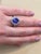 6 Carat Oval Tanzanite and 1 Carat Diamond Ring 14 Karat White Gold, Estate For Sale - Image 13 of 18