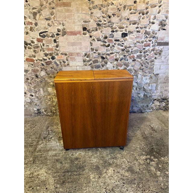 Vintage Danish Teak Fold-Out Bar Drinks Cabinet, 1960s For Sale - Image 17 of 18