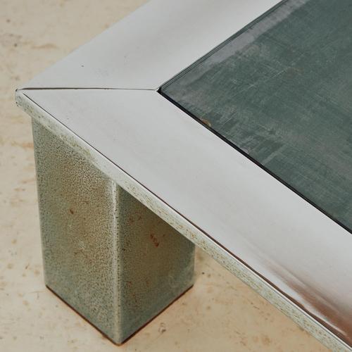 Chrome and Glass Coffee Table, 1970s For Sale - Image 4 of 9