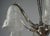 Hettier & Vincent French Art Deco Chandelier 1930s - Floral Glass & Nickeled Bronze For Sale - Image 10 of 15