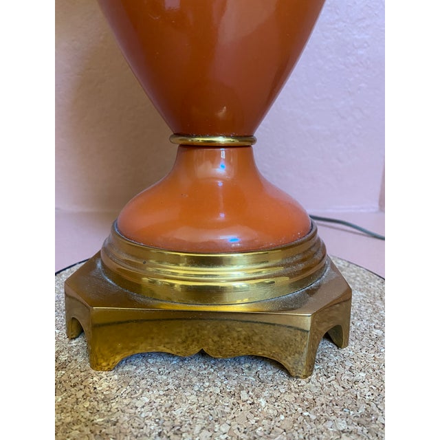 Modern Vintage 1980s Frederick Cooper Lamp Matching Shade For Sale - Image 3 of 5