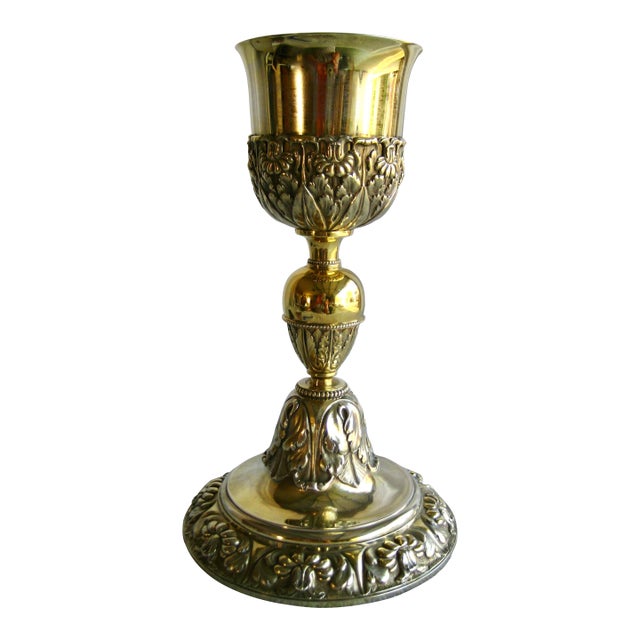 Large Silver-Gild Chalice 19 Century For Sale