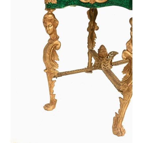 Gold Louis XVI French Malachite Display Cabinets, Set of 2 For Sale - Image 8 of 13