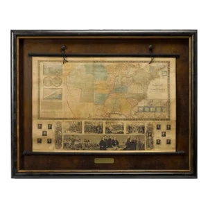 1845 Ensign's Travellers' Guide and Map of the United States, Hand-Colored Wall Map